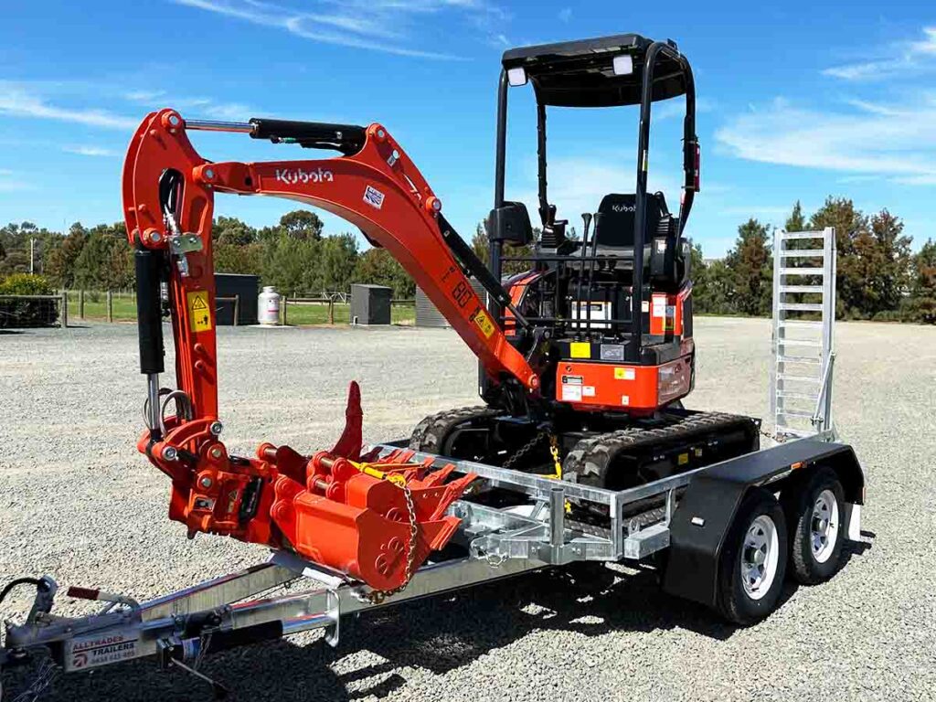 Kubota 1.7t excavator for hire in Kyabram